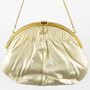 ✨ Vintage Walborg Gold Evening Purse | Rhinestone Accents | Handmade ✨